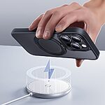 Θήκη iPhone 15 Pro Baseus CyberLoop Series Silicone Sockproof συμβατό με Magsafe φορτιστή και Kickstand βάση στήριξης Πλάτη TPU μαύρο - Image 3