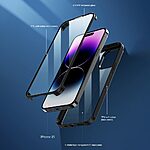 Θήκη iPhone 15 Pro Mad Mask Θήκη 360° διπλής όψης με εύκολη εφαρμογή και Premium Tempered Glass διπλής όψης γκρι ανοιχτό - Image 3