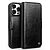 Θήκη iPhone 15 Pro Max QIALINO book με μαγνητικό κούμπωμα από Premium αυθεντικό δέρμα Genuine Cowhide μαύρο