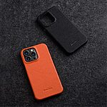 Θήκη iPhone 15 Pro MELKCO Πλάτη Shock-Proof από Premium αυθεντικό δέρμα Genuine Cowhide μωβ - Image 4