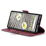 Θήκη Google Pixel 7A CaseMe 023 Series Πορτοφόλι με βάση στήριξης, υποδοχές καρτών και μαγνητικό κούμπωμα από συνθετικό δέρμα και TPU κόκκινο - Image 4