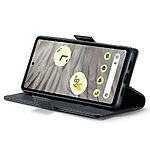 Θήκη Google Pixel 7A CaseMe 023 Series Πορτοφόλι με βάση στήριξης, υποδοχές καρτών και μαγνητικό κούμπωμα από συνθετικό δέρμα και TPU μαύρο - Image 4