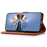 Θήκη Google Pixel 7A KHAZNEH Leather Wallet Golden Clasp με βάση στήριξης, υποδοχές καρτών και μαγνητικό κούμπωμα καφέ - Image 3