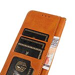 Θήκη Google Pixel 7A KHAZNEH Leather Wallet Golden Clasp με βάση στήριξης, υποδοχές καρτών και μαγνητικό κούμπωμα καφέ - Image 4