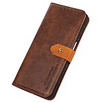 Θήκη Google Pixel 7A KHAZNEH Leather Wallet Golden Clasp με βάση στήριξης, υποδοχές καρτών και μαγνητικό κούμπωμα καφέ - Image 5