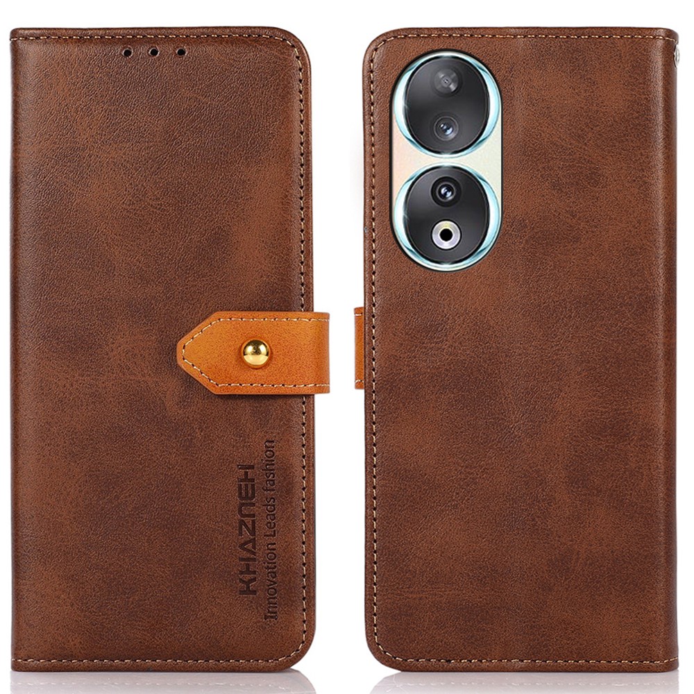 Θήκη Honor 90 KHAZNEH Leather Wallet Golden Clasp με βάση στήριξης Θήκη Honor 90 KHAZNEH Leather Wallet Golden Clasp με βάση στήριξης