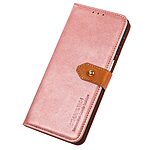 Θήκη Honor 90 KHAZNEH Leather Wallet Golden Clasp με βάση στήριξης, υποδοχές καρτών και μαγνητικό κούμπωμα ροζ χρυσό - Image 4