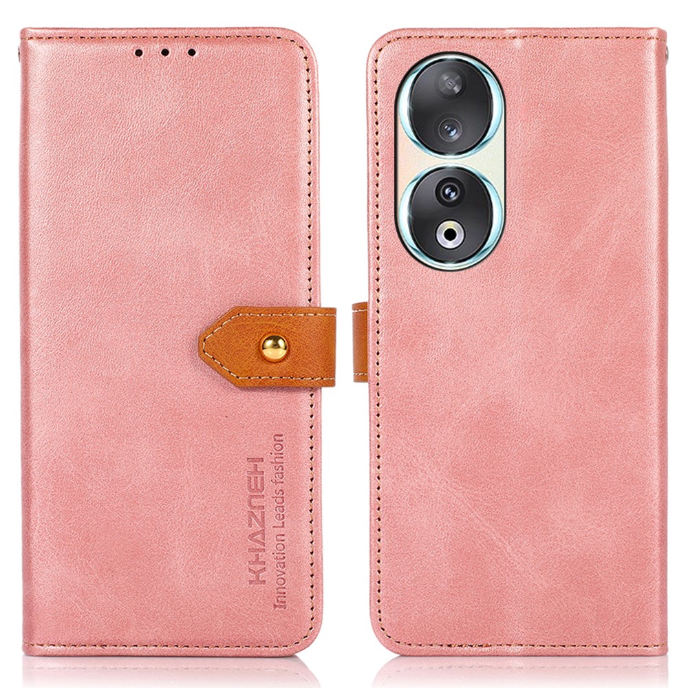 Θήκη Honor 90 KHAZNEH Leather Wallet Golden Clasp με βάση στήριξης Θήκη Honor 90 KHAZNEH Leather Wallet Golden Clasp με βάση στήριξης