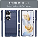 Θήκη Honor 90 Mad Mask Brushed TPU Carbon Πλάτη μπλε - Image 2