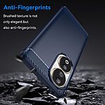 Θήκη Honor 90 Mad Mask Brushed TPU Carbon Πλάτη μπλε - Image 3
