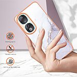 Θήκη Honor 90 OEM πλάτη με μεταλιζέ περίβλημα από αντικραδασμικό TPU λευκό - Image 3