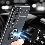 Θήκη Honor 90 OEM Magnetic Ring Kickstand / Μαγνητικό δαχτυλίδι / Βάση στήριξης TPU μαύρο - Image 5