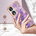 Θήκη Honor 90 OEM πλάτη με μεταλιζέ περίβλημα από αντικραδασμικό TPU μωβ - Image 3