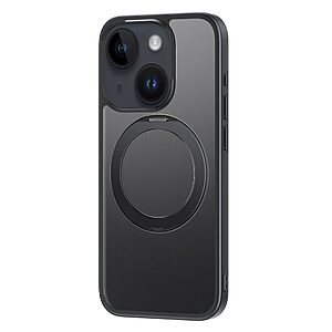 Θήκη iPhone 15 Plus BASEUS CyberLoop Series Silicone Sockproof συμβατό με MagSafe φορτιστή και Kickstand βάση στήριξης Πλάτη TPU μαύρο