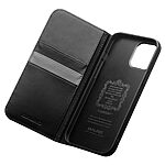 Θήκη iPhone 15 Plus QIALINO book v2 από Premium αυθεντικό δέρμα Genuine Cowhide μαύρο - Image 3