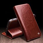 Θήκη iPhone 15 Plus QIALINO book με μαγνητικό κούμπωμα από Premium αυθεντικό δέρμα Genuine Cowhide καφέ - Image 5