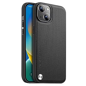 Θήκη iPhone 15 Plus X-LEVEL Kevlar II Series Ultra Thin Carbon Fiber Premium Πλάτη TPU μαύρο