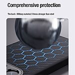 Θήκη iPhone 15 Pro Max NiLLkin Synthetic Aramid Fiber Series με ενισχυμένη προστασία κάμερας πλάτη από ανθρακόνημα και TPU μαύρο - Image 4
