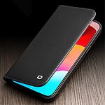 Θήκη iPhone 15 Pro Max QIALINO book v2 από Premium αυθεντικό δέρμα Genuine Cowhide μαύρο - Image 5