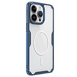 Θήκη iPhone 15 Pro NiLLkin Nature Magnetic Series Silicone Sockproof συμβατό με MagSafe φορτιστή Transparent Πλάτη TPU μπλε - Image 2
