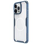 Θήκη iPhone 15 Pro NiLLkin Nature Magnetic Series Silicone Sockproof συμβατό με MagSafe φορτιστή Transparent Πλάτη TPU μπλε - Image 3