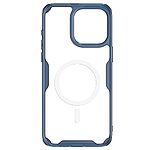 Θήκη iPhone 15 Pro NiLLkin Nature Magnetic Series Silicone Sockproof συμβατό με MagSafe φορτιστή Transparent Πλάτη TPU μπλε - Image 4