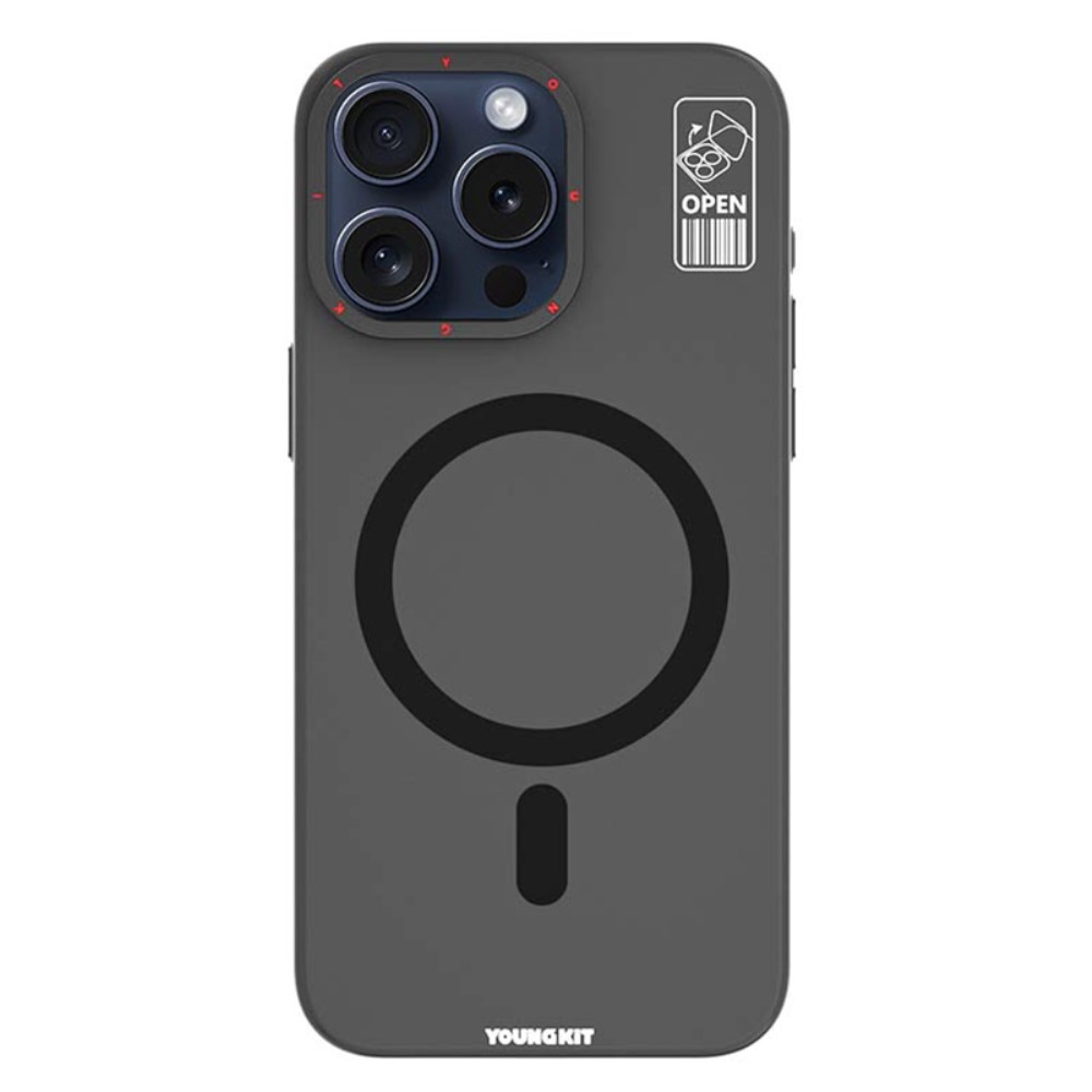 Θήκη iPhone 15 Pro YOUNGKIT Magnetic Series Matte Hybrid συμβατό με MagSafe φορτιστή Transparent Πλάτη TPU γκρι Θήκη iPhone 15 Pro YOUNGKIT Magnetic Series Matte Hybrid συμβατό με MagSafe φορτιστή Transparent Πλάτη TPU γκρι