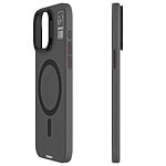 Θήκη iPhone 15 YOUNGKIT Magnetic Series Matte Hybrid συμβατό με MagSafe φορτιστή Transparent Πλάτη TPU γκρι - Image 2