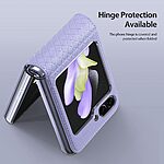 Θήκη Samsung Galaxy Z Flip5 5G DUX DUCIS Bril Series Leather Coated συμβατό με MagSafe φορτιστή Πλάτη TPU μωβ - Image 4