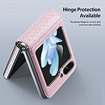 Θήκη Samsung Galaxy Z Flip5 5G DUX DUCIS Bril Series Leather Coated συμβατό με MagSafe φορτιστή Πλάτη TPU ροζ - Image 4