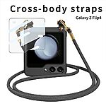 Θήκη Samsung Galaxy Z Flip5 5G GKK Full Premium Protection με προστασία οθόνης Tempered Glass και κορδονάκι για το λαιμό από σκληρό πλαστικό ροζ - Image 2