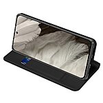 Θήκη Google Pixel 8 5G DUX DUCIS Skin Pro Series με βάση στήριξης, υποδοχή καρτών και μαγνητικό κούμπωμα Flip Wallet από συνθετικό δέρμα και TPU μαύρο - Image 3