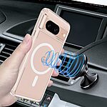 Θήκη Google Pixel 8 5G Mad Mask Silicone Sockproof Frame συμβατό με MagSafe φορτιστή Transparent Πλάτη TPU - Image 5