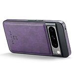 Θήκη Google Pixel 8 Pro 5G DG.MING PU Leather Sockproof Series Πλάτη από σκληρό πλαστικό με επένδυση δερματίνης μωβ - Image 2