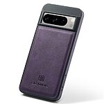 Θήκη Google Pixel 8 Pro 5G DG.MING PU Leather Sockproof Series Πλάτη από σκληρό πλαστικό με επένδυση δερματίνης μωβ - Image 5