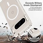 Θήκη Google Pixel 8 Pro 5G Mad Mask Silicone Sockproof Frame συμβατό με MagSafe φορτιστή Transparent Πλάτη TPU - Image 2