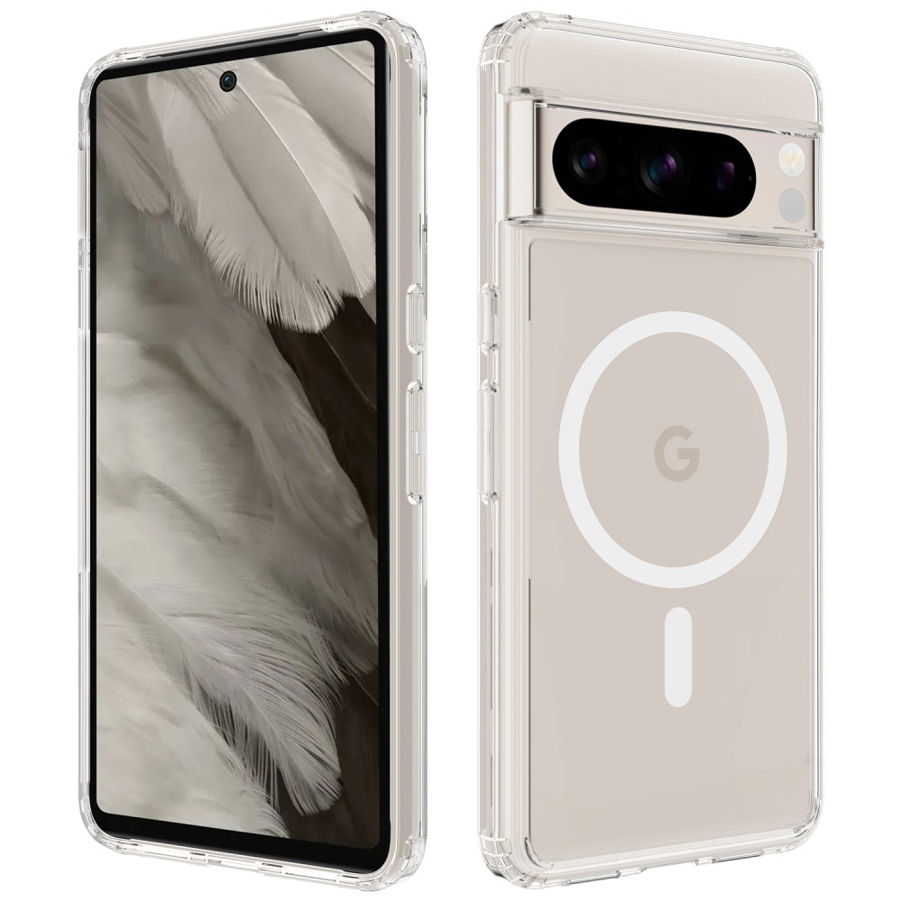 Θήκη Google Pixel 8 Pro Mad Mask Silicone Sockproof Frame συμβατό με MagSafe φορτιστή Transparent Πλάτη TPU Θήκη Google Pixel 8 Pro Mad Mask Silicone Sockproof Frame συμβατό με MagSafe φορτιστή Transparent Πλάτη TPU