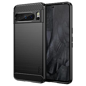 Θήκη Google Pixel 8 Pro MOFI Brushed V2 TPU Carbon Πλάτη μαύρο