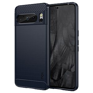 Θήκη Google Pixel 8 Pro MOFI Brushed V2 TPU Carbon Πλάτη μπλε