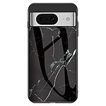 Θήκη Google Pixel 8 OEM σχέδιο Marble με Πλάτη Tempered Glass TPU μαύρο