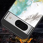 Θήκη Google Pixel 8 5G OEM σχέδιο Marble με Πλάτη Tempered Glass TPU σμαραγδί - Image 3