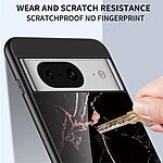 Θήκη Google Pixel 8 5G OEM σχέδιο Marble με Πλάτη Tempered Glass TPU σμαραγδί - Image 4