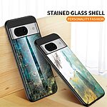 Θήκη Google Pixel 8 5G OEM σχέδιο Marble με Πλάτη Tempered Glass TPU σμαραγδί - Image 5