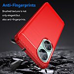 Θήκη Huawei Nova 11i Mad Mask Brushed TPU Carbon Πλάτη κόκκινο - Image 3