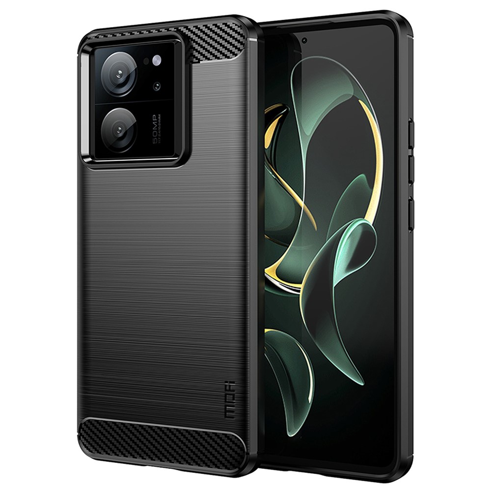 Θήκη Xiaomi 13T 5G / 13T Pro 5G MOFI Brushed V2 TPU Carbon Πλάτη μαύρο Θήκη Xiaomi 13T 5G / 13T Pro 5G MOFI Brushed V2 TPU Carbon Πλάτη μαύρο