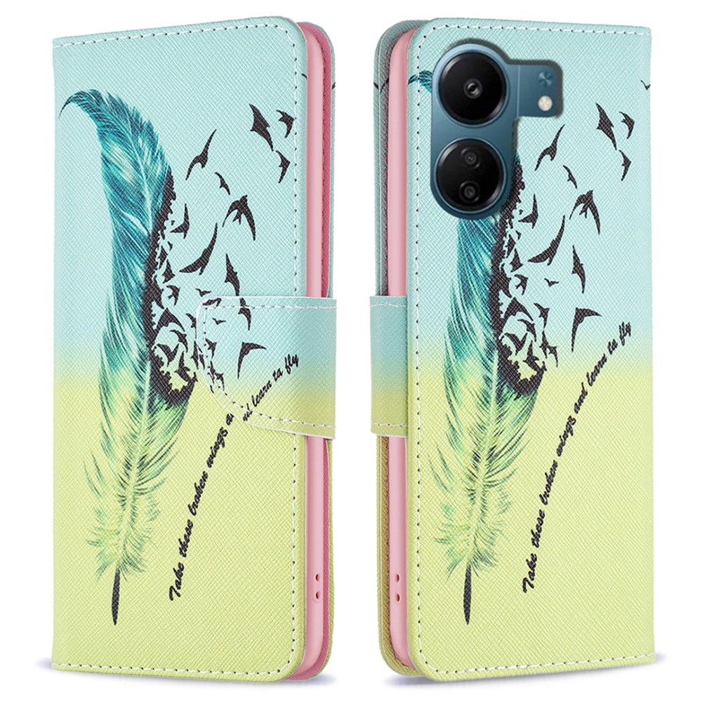 Θήκη Xiaomi Redmi 13C / Poco C65 OEM Feather & Birds με βάση στήριξης Θήκη Xiaomi Redmi 13C / Poco C65 OEM Feather & Birds με βάση στήριξης
