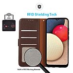 Θήκη Xiaomi Redmi 13C / Poco C65 KHAZNEH Litchi Retro V3 Texture Leather με βάση στήριξης, υποδοχές καρτών και μαγνητικό κούμπωμα καφέ - Image 3
