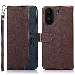 Θήκη Xiaomi Redmi 13C / Poco C65 KHAZNEH Litchi Retro V3 Texture Leather με βάση στήριξης