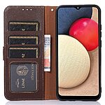Θήκη Xiaomi Redmi 13C / Poco C65 KHAZNEH Litchi Retro V3 Texture Leather με βάση στήριξης, υποδοχές καρτών και μαγνητικό κούμπωμα καφέ - Image 4