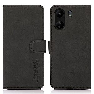 Θήκη Xiaomi Redmi 13C / Poco C65 KHAZNEH Litchi Skin Texture Leather με βάση στήριξης